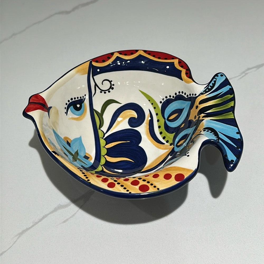 Espana Bocca 8” 3D Fish Cereal Bowl